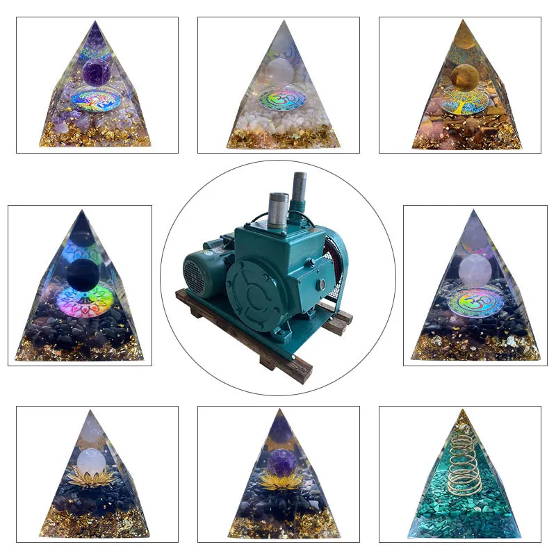 Orgone Pyramid Healing Kit With Gold Lotus Clear Quartz Rose Amethyst Bead Emf Protection Reiki Energy Generator Chakra Healing