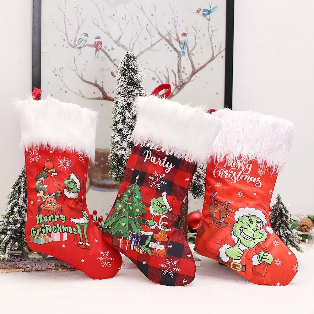 christmas elf plush doll toy stocking kit soft minia knitted stocking christmas elf christmas stockings