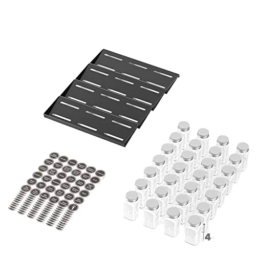 Seasoning Storage Shelf 4 Layers Seasoning Organizer Drawer Metal Kitchen Spice Storage Tray