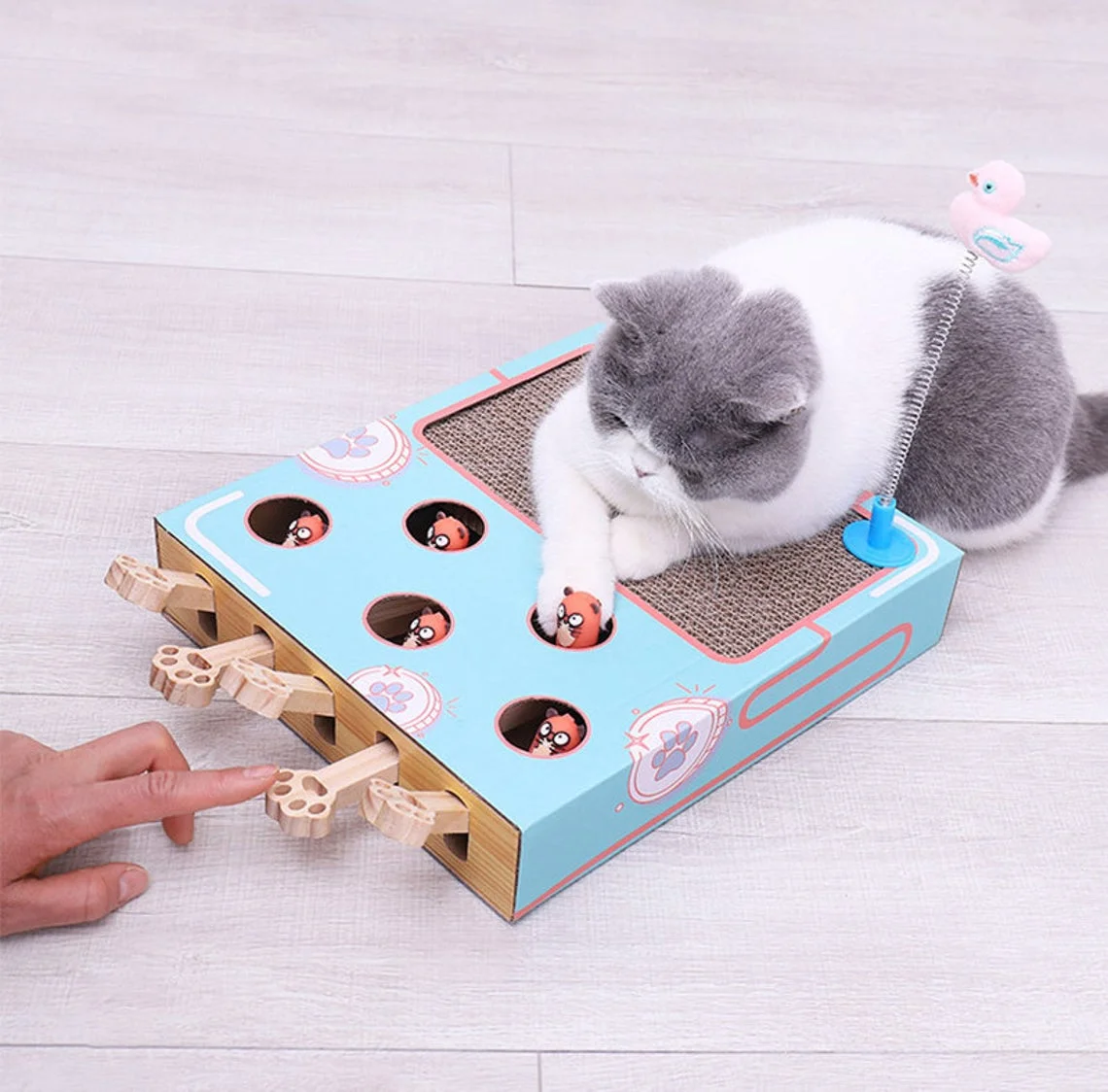 
Hot Selling Durable Dropshipping Pet Cat Funny Toy Cat Scratcher Board Cat Mouse Toy 