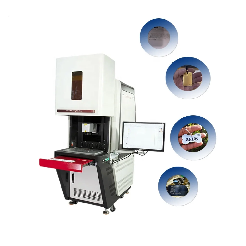 Factory Price Large Closed Jewelry Laser Engraver 50W Fiber Laser Machine For Writing On Rings Bracelet Or Pendants