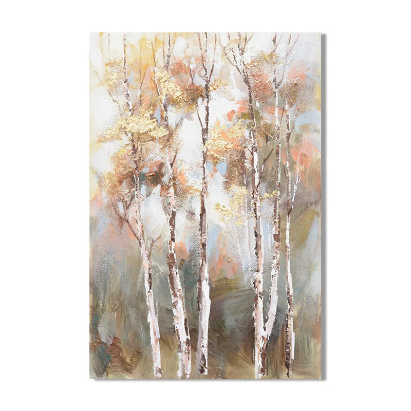 
Handpainted Abstract Trees Oil Painting Reproduction Wall Hangings For Home Decor 