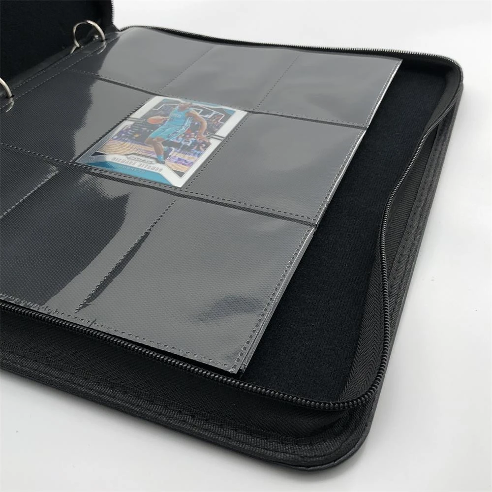 PU Leather Cover Photo Album For MTG YUGIOH Game Cards Binder Card Album Zip 4 Pocket Trading Card Binder