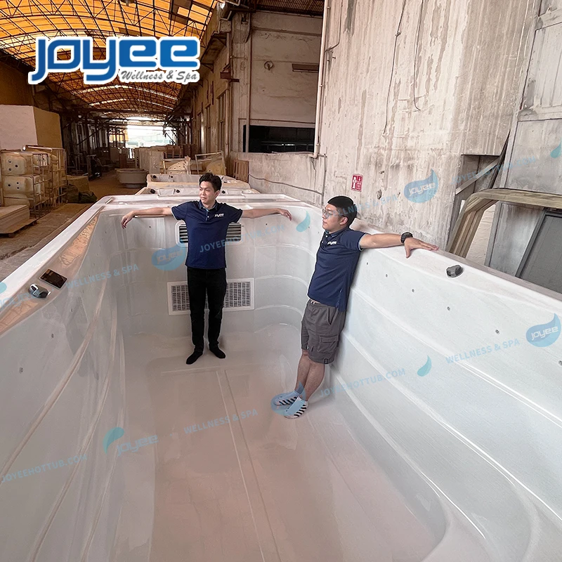 Горячая Распродажа двухзонный наземный бесконечный бассейн JOYEE 6 метра Balboa Swimspa гидромассажная Ванна