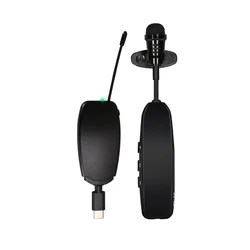 Uhf Wireless Dual Lavalier Microphone Lightning Mobile Microfono