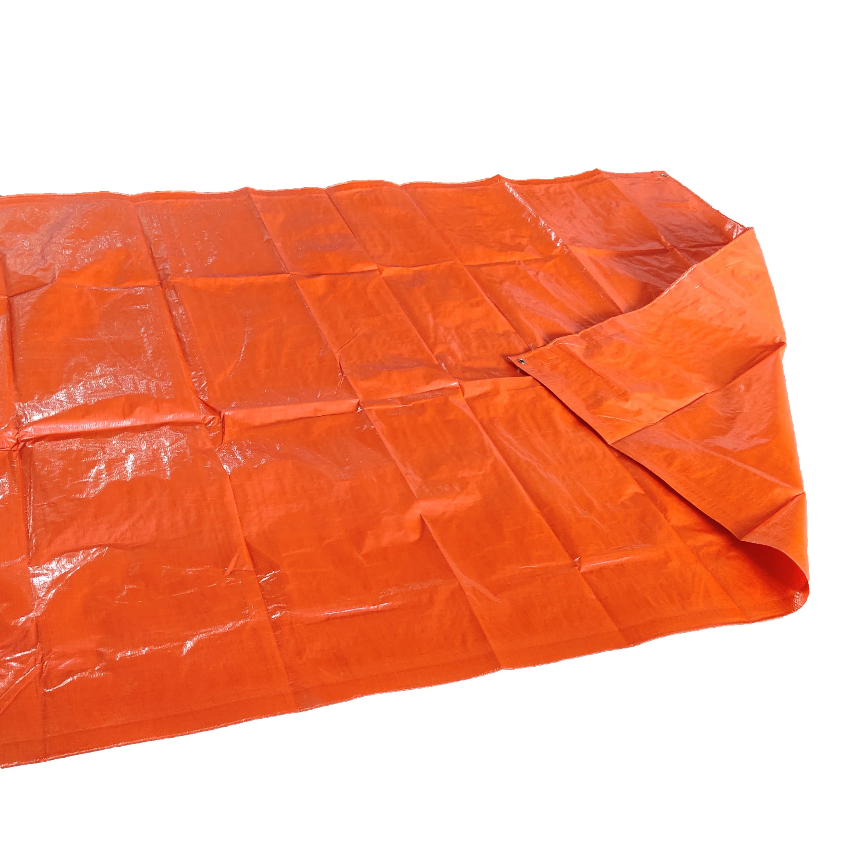 PE Tarpaulin Orange Color Somalia Market 100GSM New Material Waterproof Outside Cover Rain Cover Widely Usage