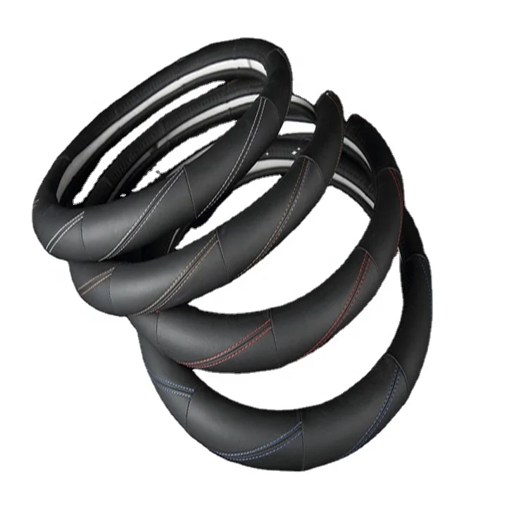 
European Classic Interior Accessories Genuine Leather Car Steering Wheel Cover for Car Shop 