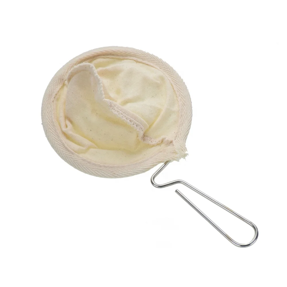 
Ecocoffee Reusable Coffee Brewer Filter Bag Flannel Cloth Coffee Tea Strainer with Stainless handle coffee maker F14/F15 