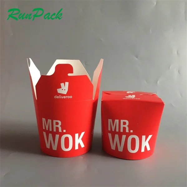 16oz 26 oz 32 oz disposable printed pasta food packaging take away noodle box custom
