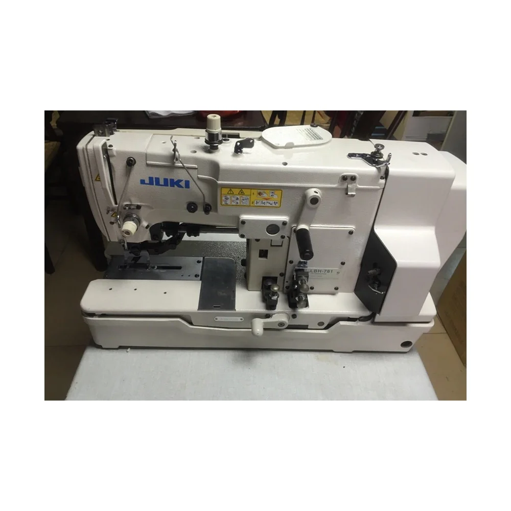 Used jukis 781 Electronic Direct Drive Lockstitch Button Holer For Knit Applications Industrial Sewing & Embroidery Machine