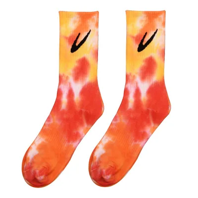 YL  Drew House Socks Wholesale nk Tie Dye Sports Cotton Cute Smile Happy nk Drew Socks
