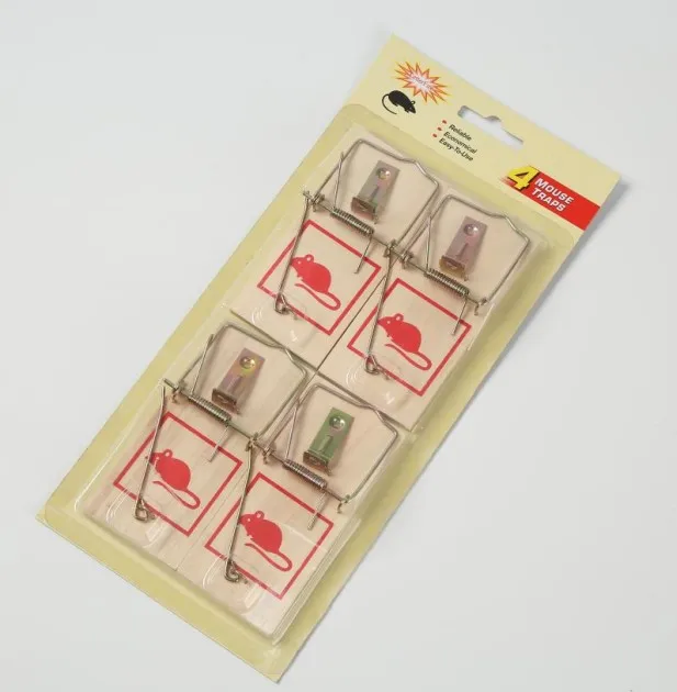 OEM Reusable Indoor Outdoor Easy Use Wooden Mouse Trap, Wooden Rat Trap, Wood Mouse Trap