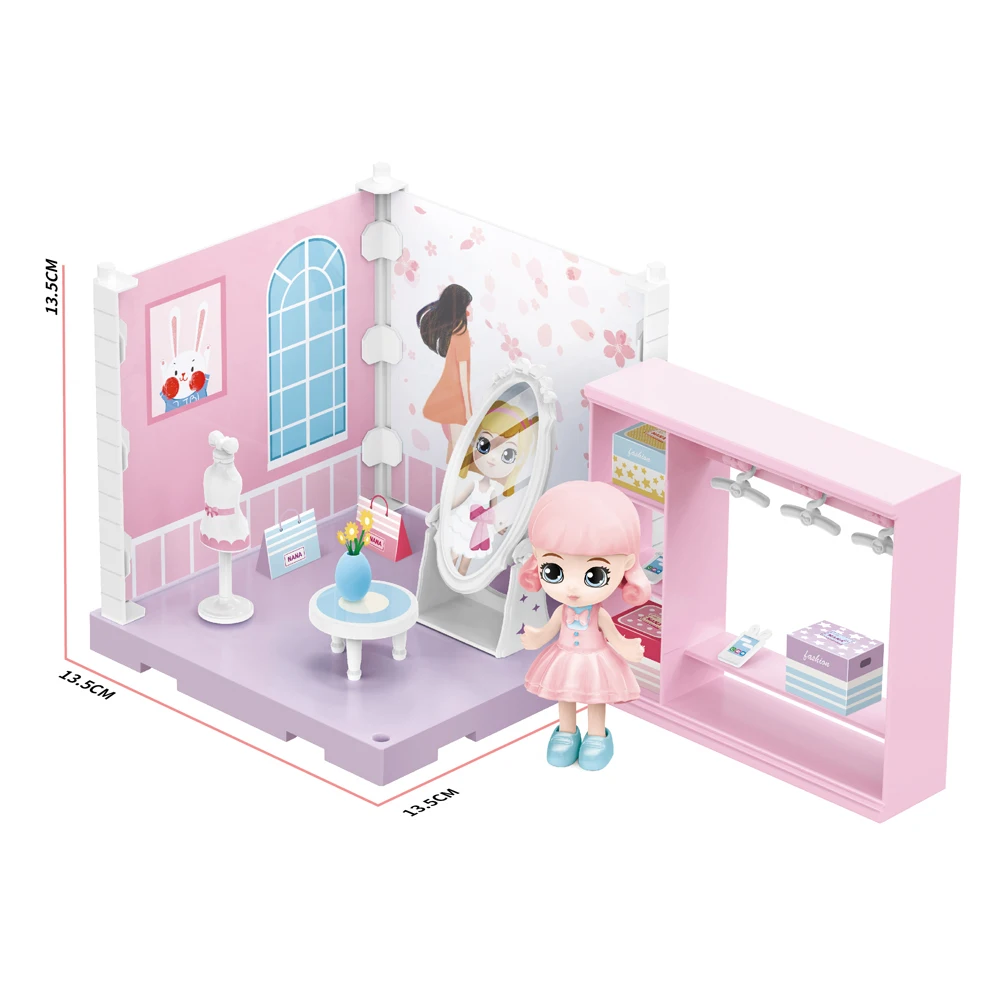 2022 New Product Hot Sale Doll House Toys For Kids Girls Miniature Dollhouse Indoor And Princess Doll Plastic Play House