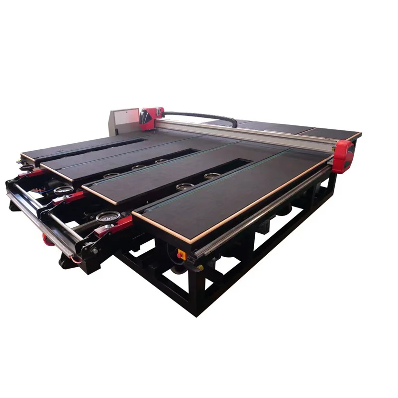 shandong glasino machinery Automatic Movable 3 in 1 Glass Cutting Machine CNC with Breaking Table