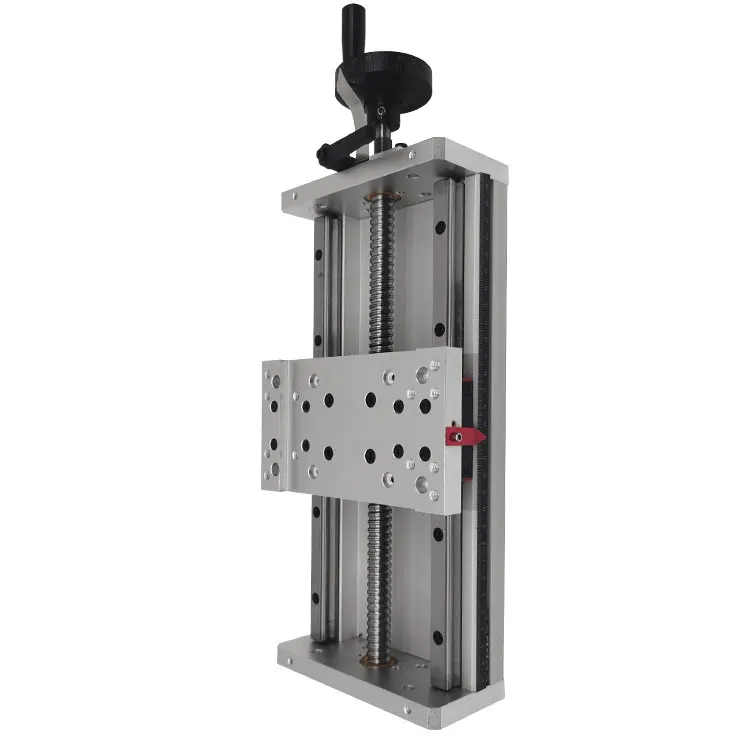 Precision guide rail ball screw Single Slider linear guide rail Manual sliding table  XY cross sliding table LYKR150-3RD-500mm