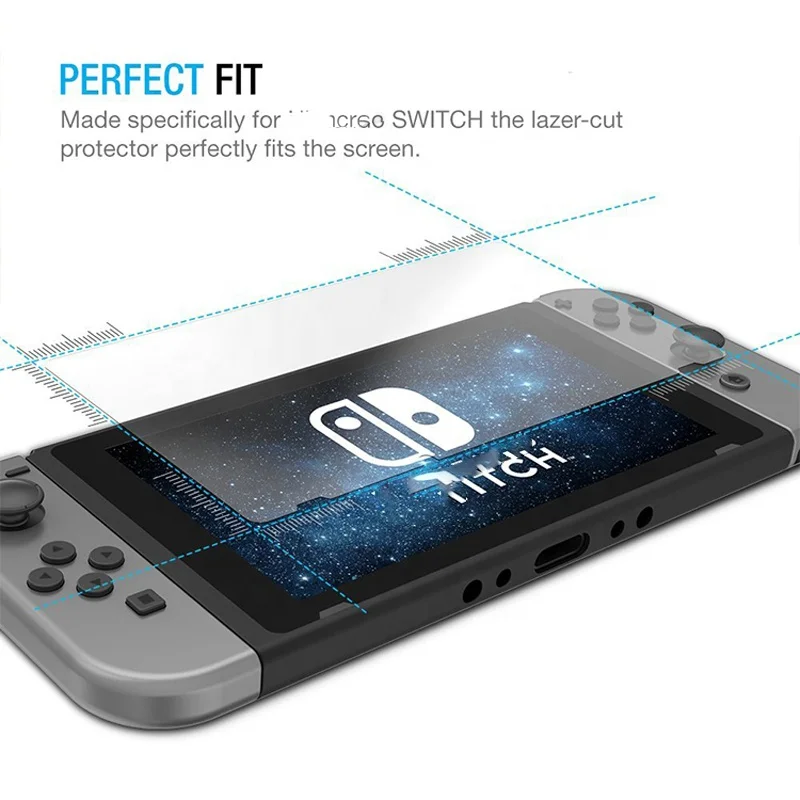 Прозрачное закаленное стекло 2PCK 2.5D HD для защиты экрана игрового плеера Nintendo Switch Защита
