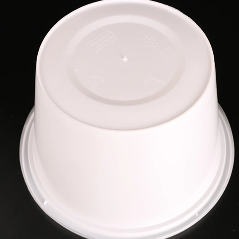 1750ml 62oz Milky White Round PP Plastic Popcorn Buckets with Lid 200pcs each carton