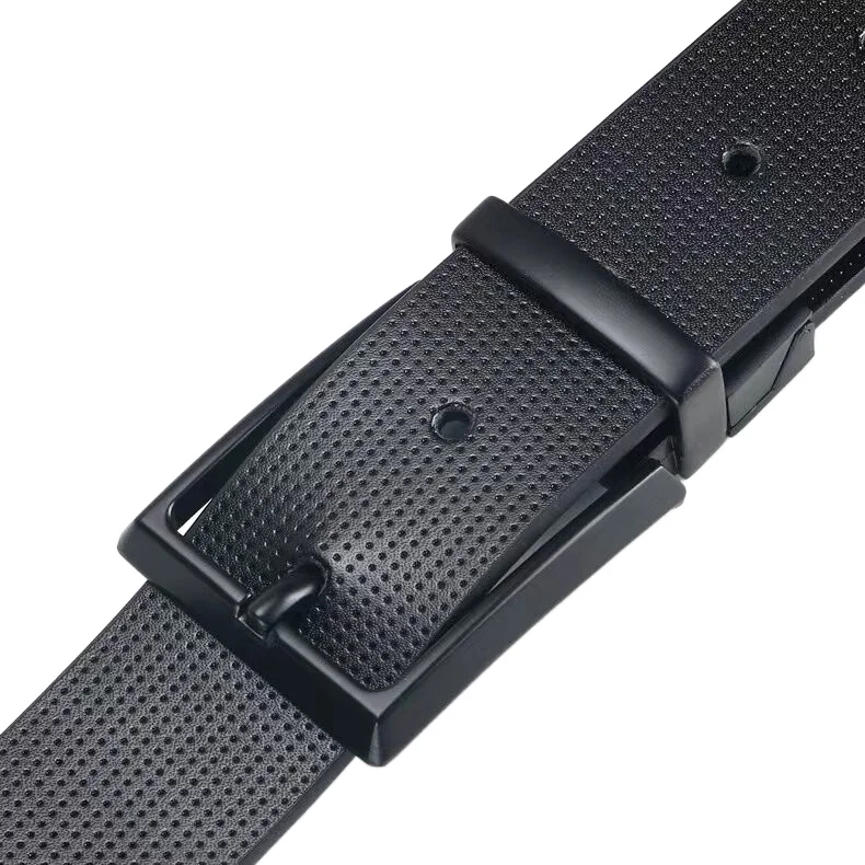 belts leather men classic Reversible leather belts in little holes full with strap With Pin Removable Buckle