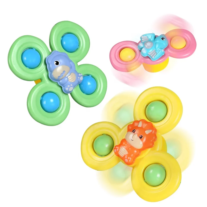 Baby Toy Anti Stress Relief Fidget Spinners Hand Sensory Fingertip Squeeze Bath Baby Suction Cup Toy Early Attract Attention Toy