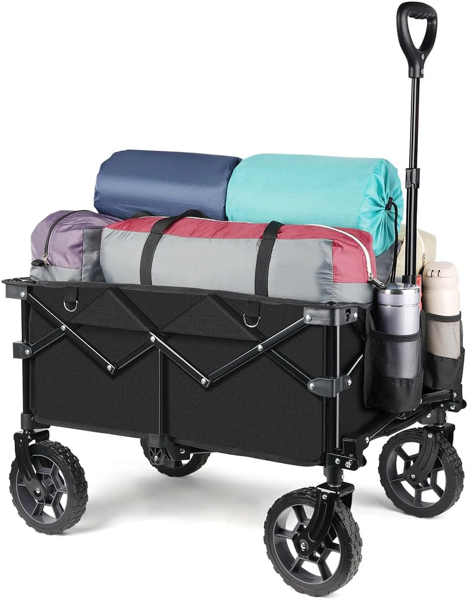 Складной вагон с большими универсальными колесами