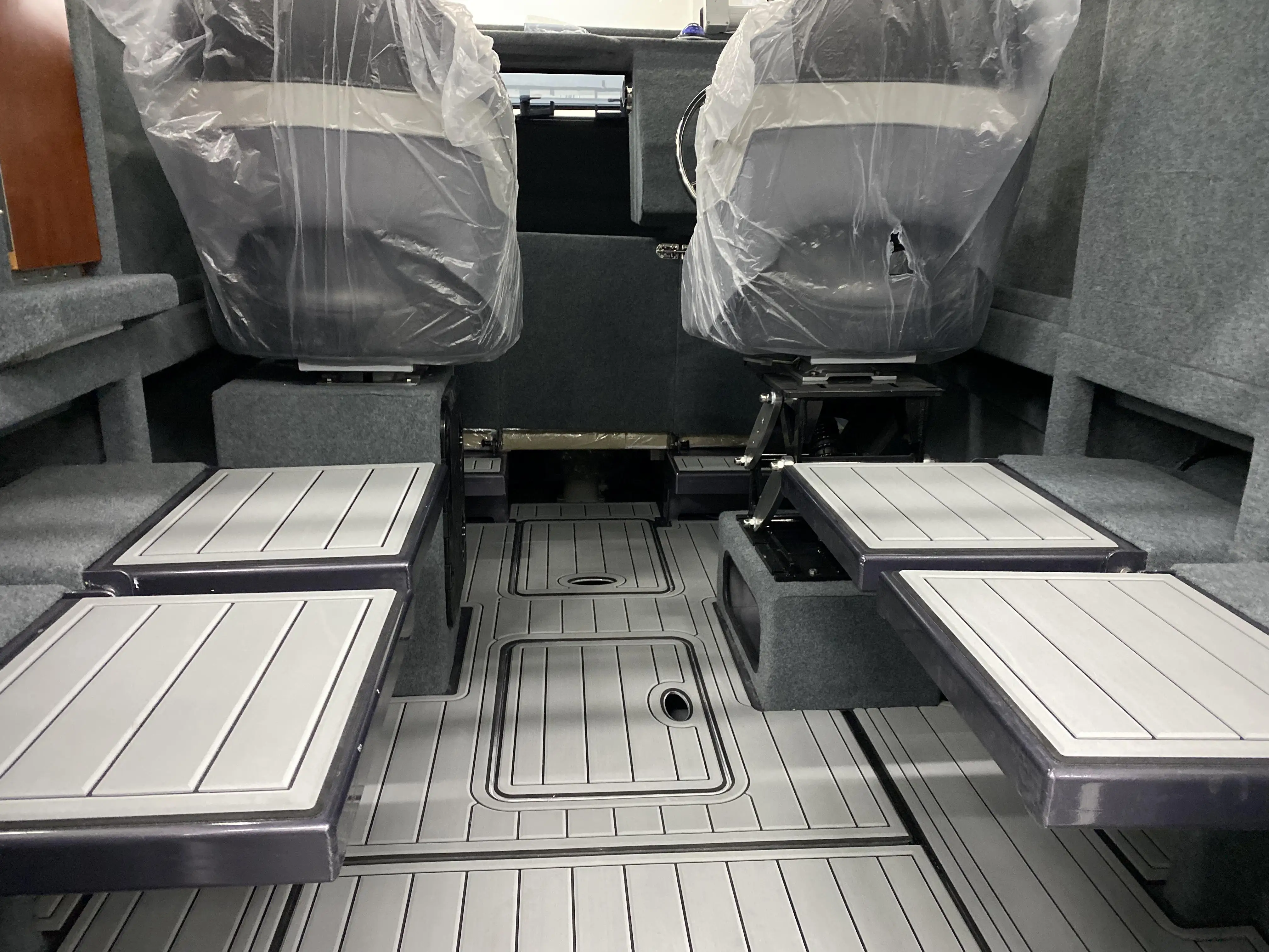 
7.5m fishing aluminum pontoon cabin boat yacht with walk around 