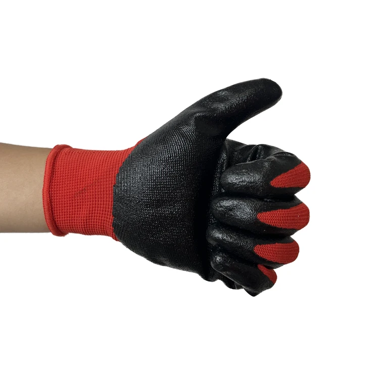 China Wholesale Construction Garden Safety Work Gloves & Protective Gear Rubber Latex Rubber Coated Gloves for WorkChina W