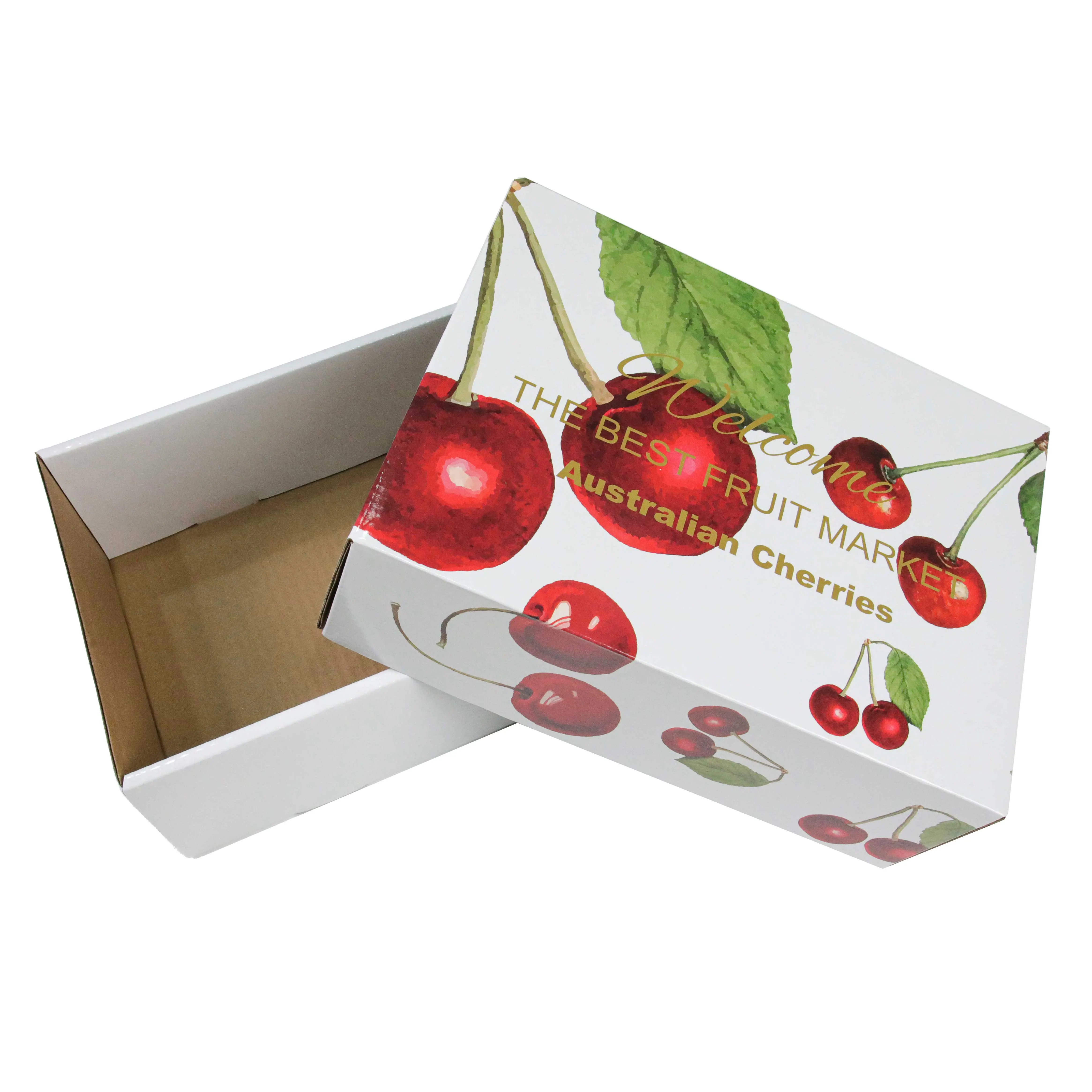 Custom wholesale banana mango grape fruit shipping box corrugated paper packaging box