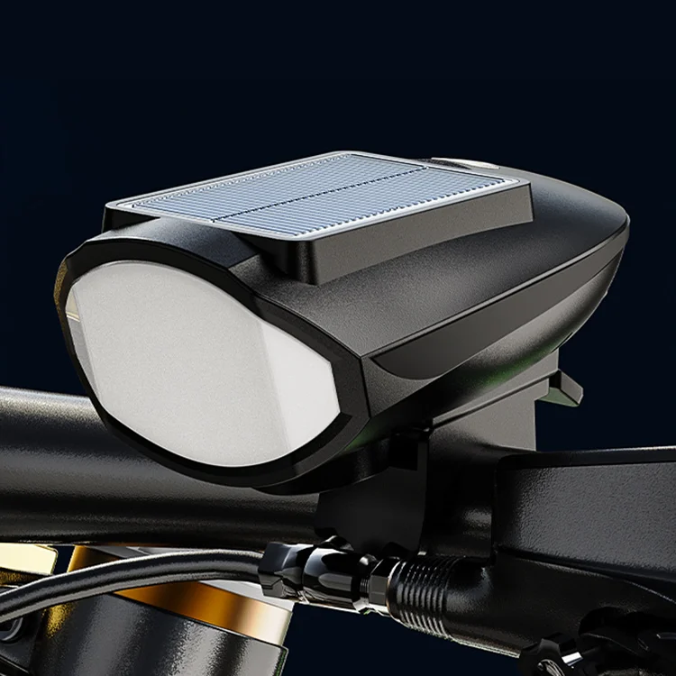 300 Lumen Solar Bicycle Light Mountain Cycling Outdoor Night Riding Horn Lamp Waterproof USB Charging Bike Light
