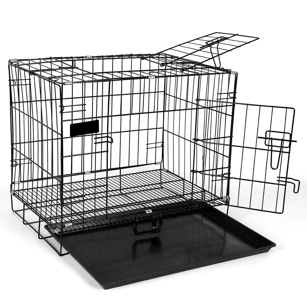 Lankit Metal luxury collapsible breathable easy cleaning indoor dog crate classic design durable dog kennel cage Pet Cages