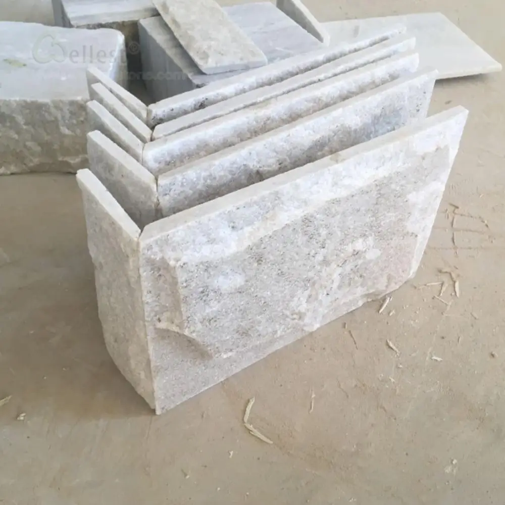 White Quartzite Mushroom Stone for Wall Decoration