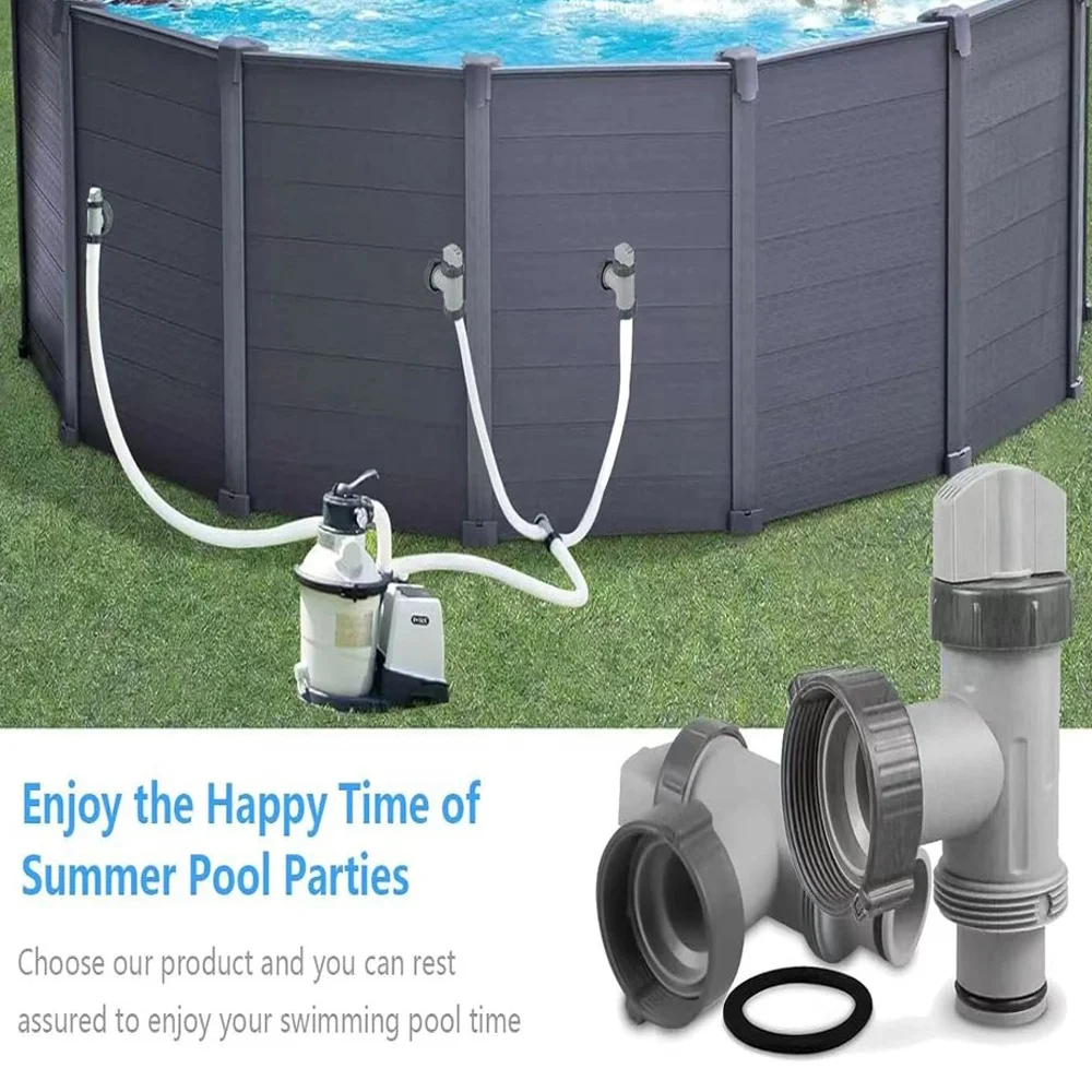 Replacement Pool Pump Part with Plunger Valve 1.5 inch Outlet Strainer and Gasket Nuts