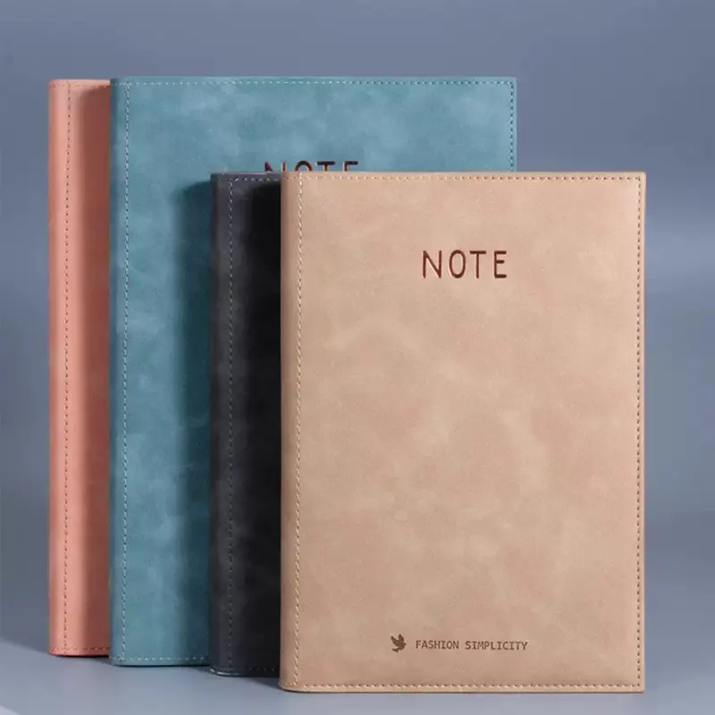 Promotional Good Quality Custom Diary Nice Journal With Hardcover A5 Pu Leather Notebook for School Supplies