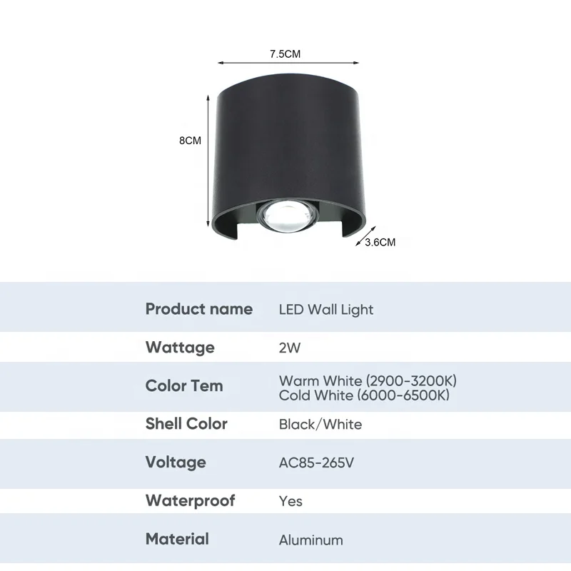 Wall Lights Modern Outdoor Wall Light Design Modern Led Wall Sconce Lamp for Home Mounted up and Down Living Room 