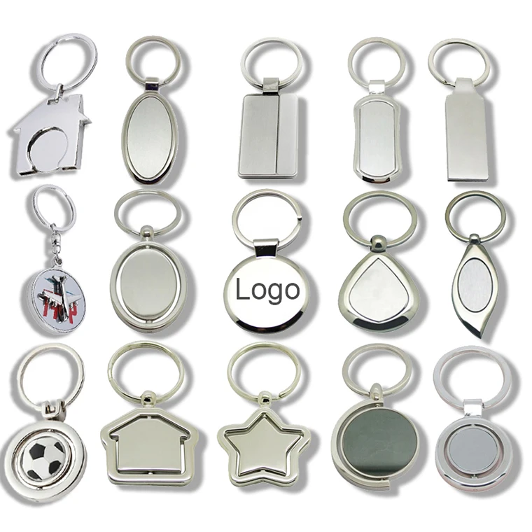 Key Holders For Branding Guangzhou House Personalised Keychain Anahtarlik Accessories Stainless Steel Blank Metal Key Chain