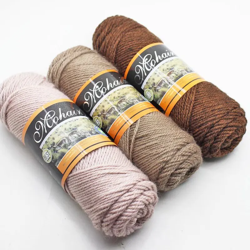 Manufacturers wholesale coarse wool line alpaca mohair needle knitting scarf coat line hand-braided mink wool yarn