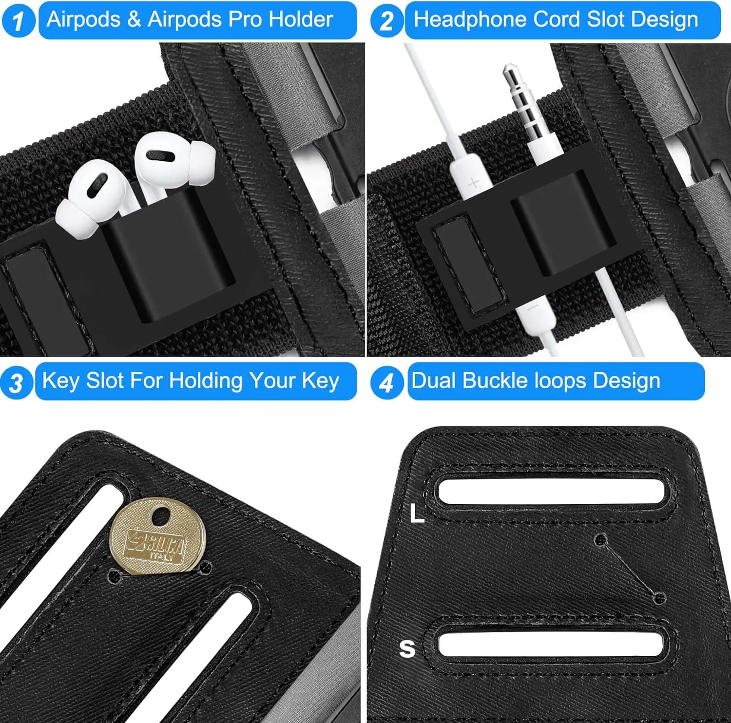 Smart Design 360 Degree Rotatable Detachable Mobile Phone Holder Fitness Running Sports Armband Fit Smart Phones Wrist Band