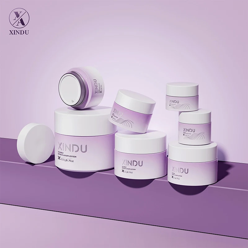 Round Cream Glass Jar Custom Colors Cosmetic Cream Jar With Lid Manufacturers Selling Cream Jar Glass Bottle Cosmetic Packaging