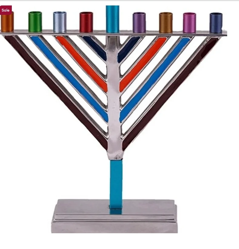 Изготовленный на заказ цвет мягкая эмалированная ветка еврейская иудаика менора