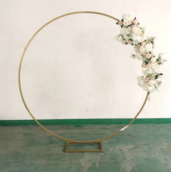 New wedding props wrought iron arch outdoor wedding decoration flower door stage background layout