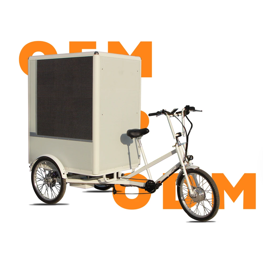 customize 20in reverse ebike 3 wheel recumbent trike electric vehicle tricycle bicycle trailer bosch cargo ebike frame for sale