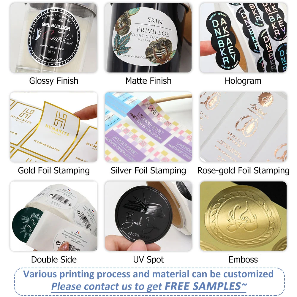 Custom Hat Stickers Waterproof Sliver Gold Vinyl Logo Printed Label Snapback Cap Crash Helmet Hard Hat Sticker