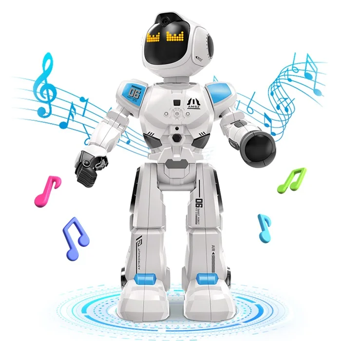 Music Demo And Led Expression Interaction Programmable Voice Control Rc Smart Robots Remote Control Robot Toys For Kids