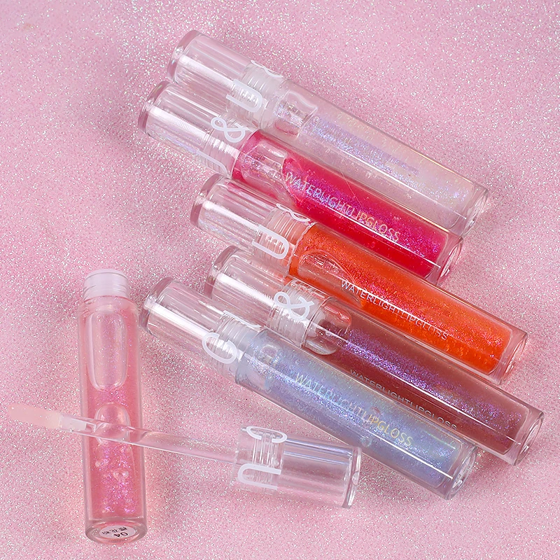 Wholesale Tinted Lip Glaze Natural Moisturizing Water-light Lip Plumping Glitter Glossy Lip Gloss