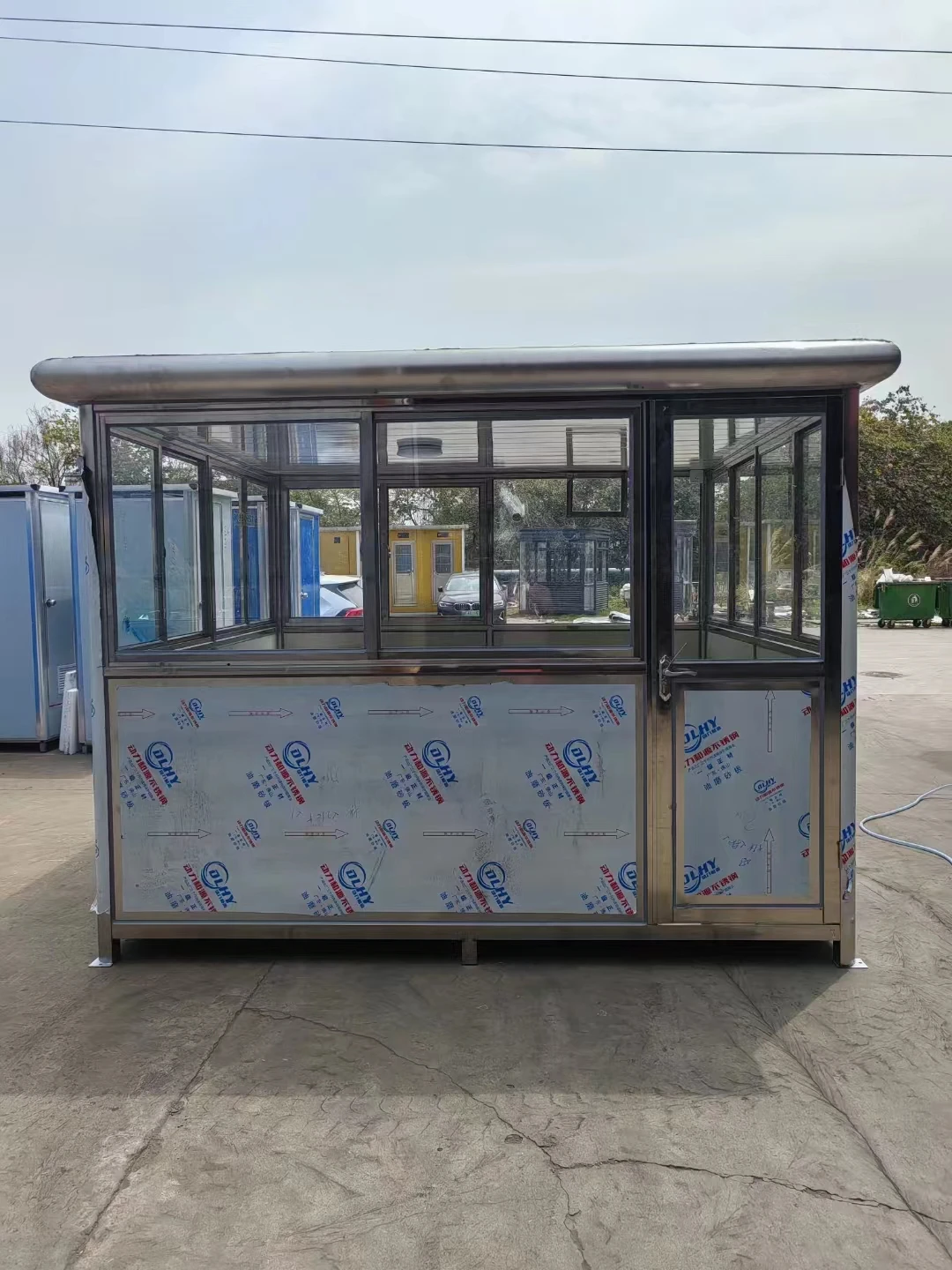 Steel Guard Room EPS Security Cabin Low cost standards foldable detachable portable temporary security kiosk cabin  for sale