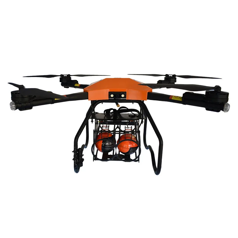 Firefighting Drone In Aircraft Water Mist Forest Fire Extinguisher With 20L Rubbe