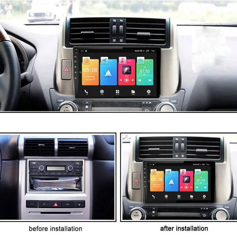Автомагнитола 1 Din 7/9/10 дюймов GPS Android автомобильный мультимедийный плеер 4 ядра Carplay 2G + 64G для Volkswagen Nissan Hyundai Kia