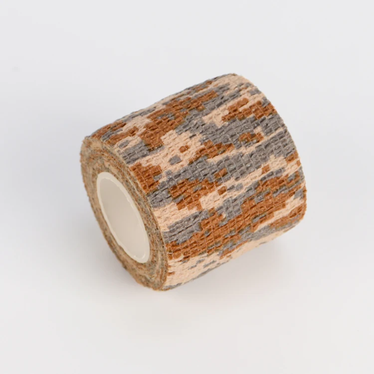 Colored Camouflage Printed Pattern Non-woven Cohesive  Bandage For Camping Hunting
