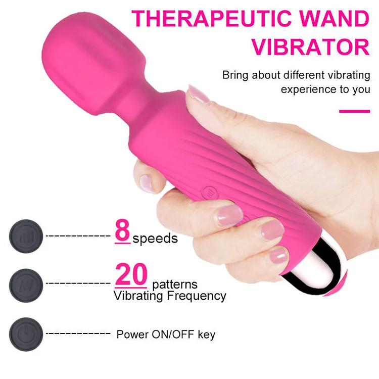 Vibrator Wand Female Adult Sex Toys  Wand Massager Clit Stimulator Sex Toy with 8 Speeds of Pleasure & 20 Patterns