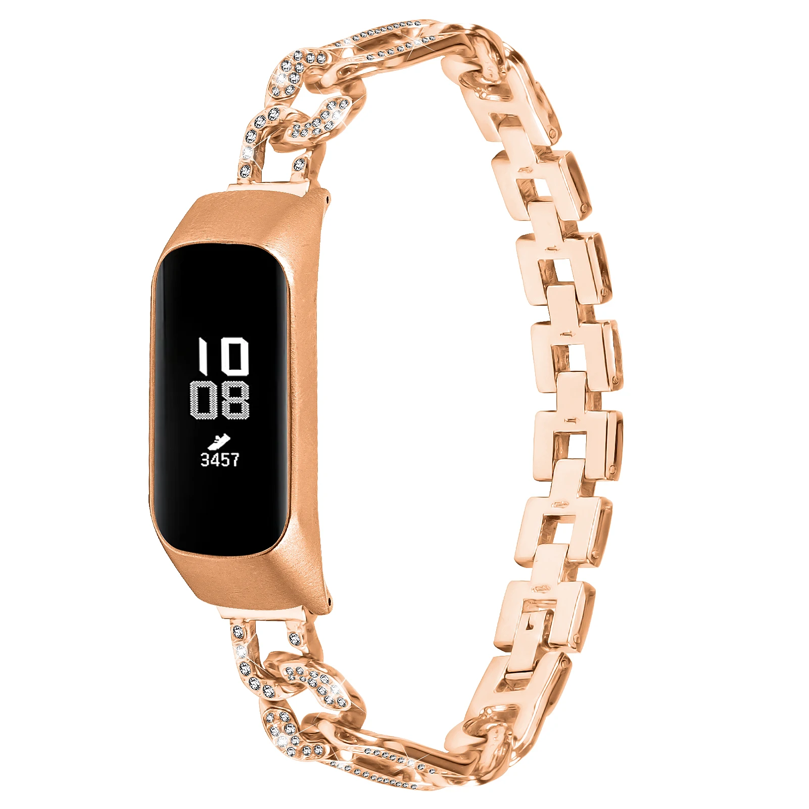 2024  high quality luxury gold smart watch chain band for samsung galaxy fit-se watch