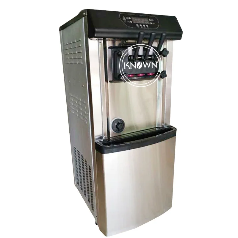 High Efficient Portable Three Flavors Soft Ice Cream Making Machine With 3 Flavors Gelato Yogurt Maker For Sale